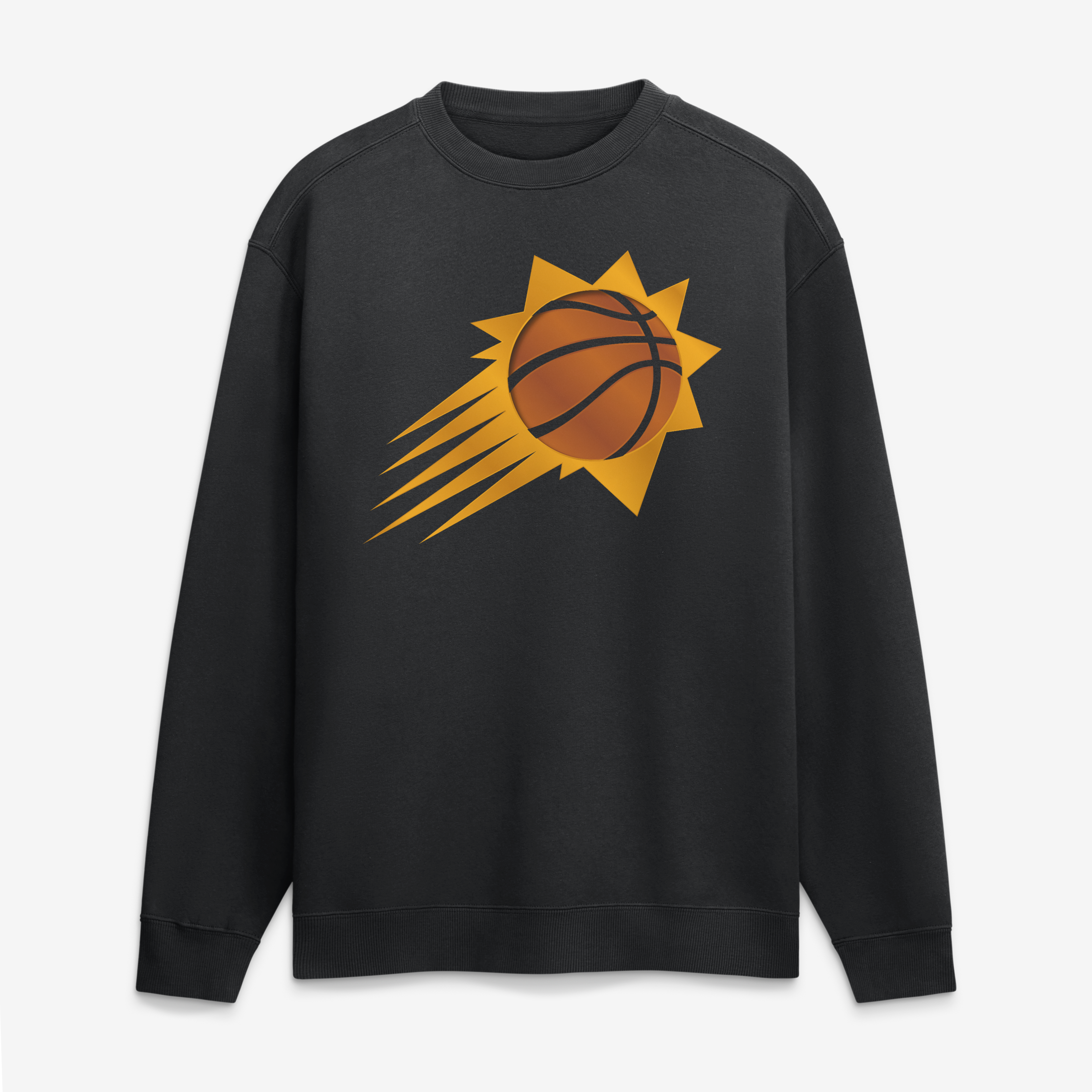 Men's Black Phoenix Suns  Metallic Mascot Sweatshirt
