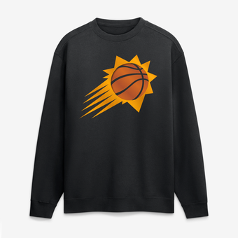 Men's Black Phoenix Suns  Metallic Mascot Sweatshirt