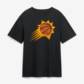 Men's Black Phoenix Suns  Metallic Mascot T-Shirt