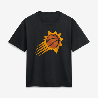 Women's Black Phoenix Suns Metallic Mascot T-Shirt