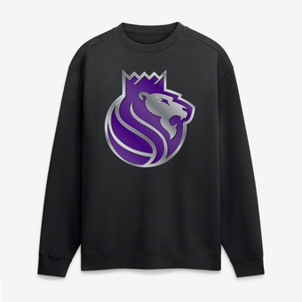 Men's Black Sacramento Kings  Metallic Mascot Sweatshirt