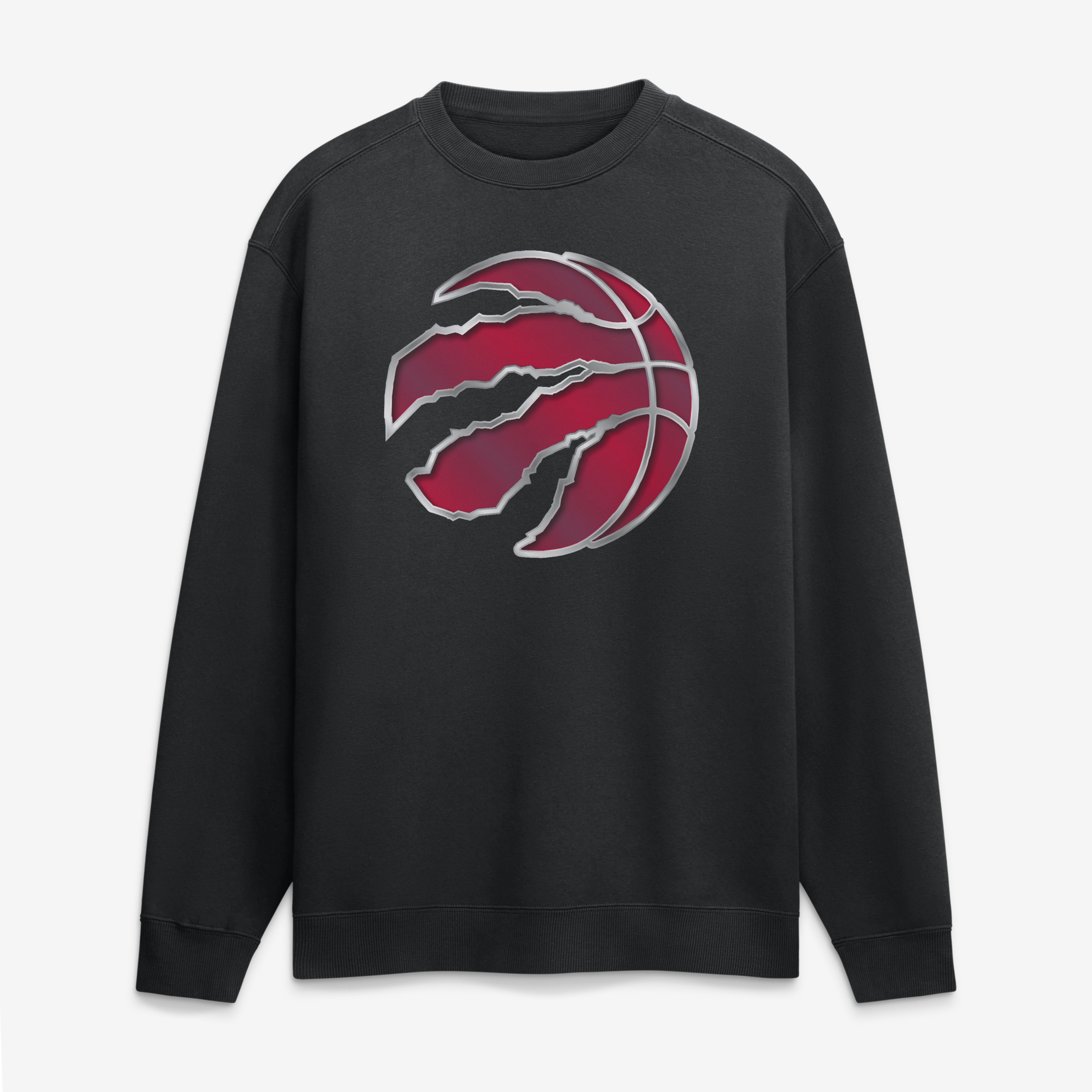 Men's Black Toronto Raptors  Metallic Mascot Sweatshirt