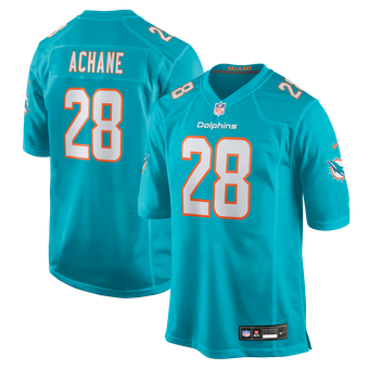 Men's Nike De’Von Achane Aqua Miami Dolphins Game Jersey