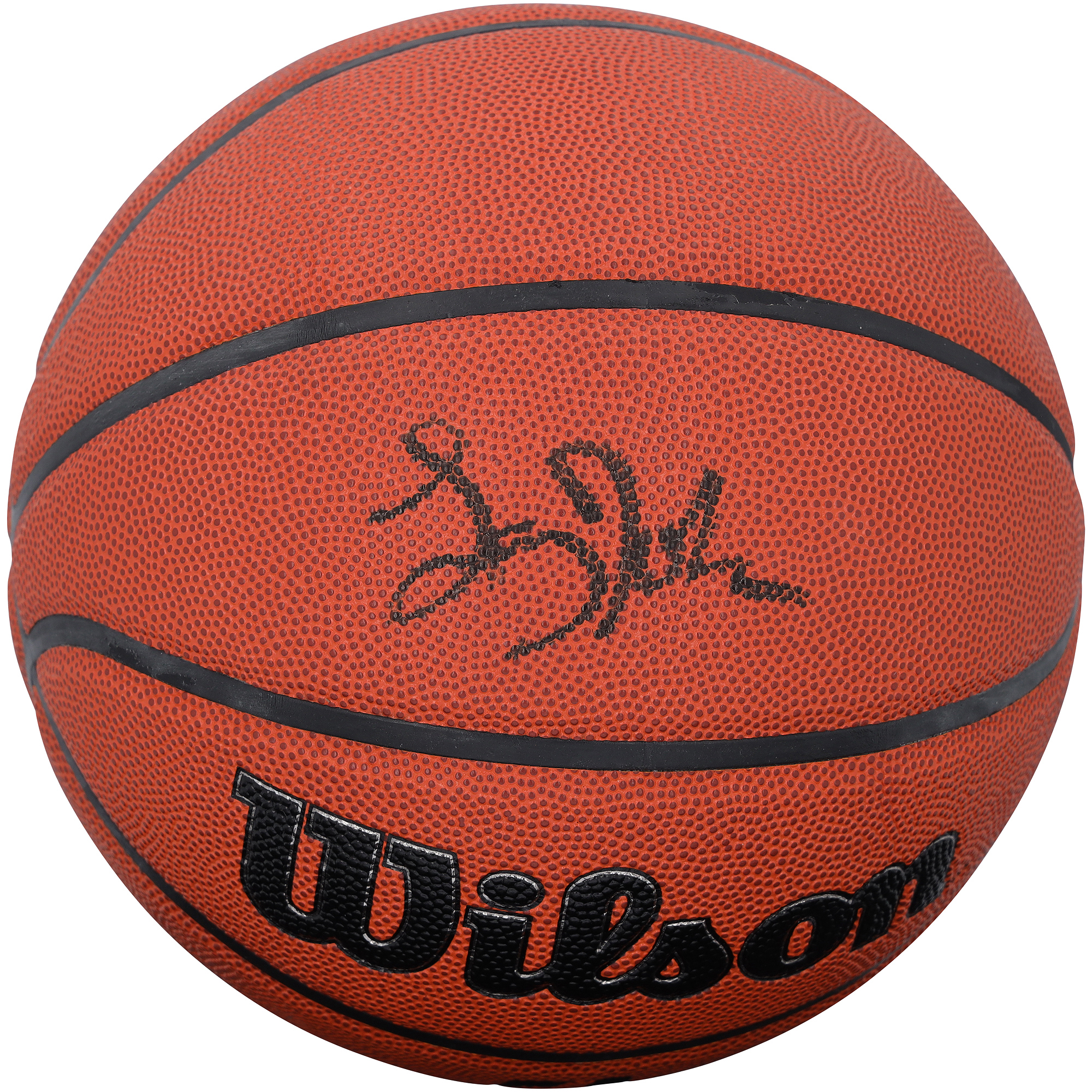 Larry Johnson Charlotte Hornets Autographed Wilson Authentic Series Indoor/Outdoor Basketball