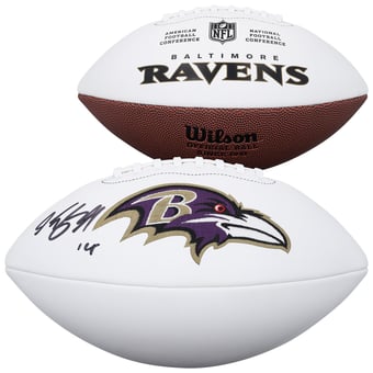 Kyle Hamilton Baltimore Ravens Autographed Wilson White Panel Football
