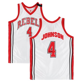Larry Johnson UNLV Rebels Autographed White Mitchell & Ness 1989 Authentic Jersey