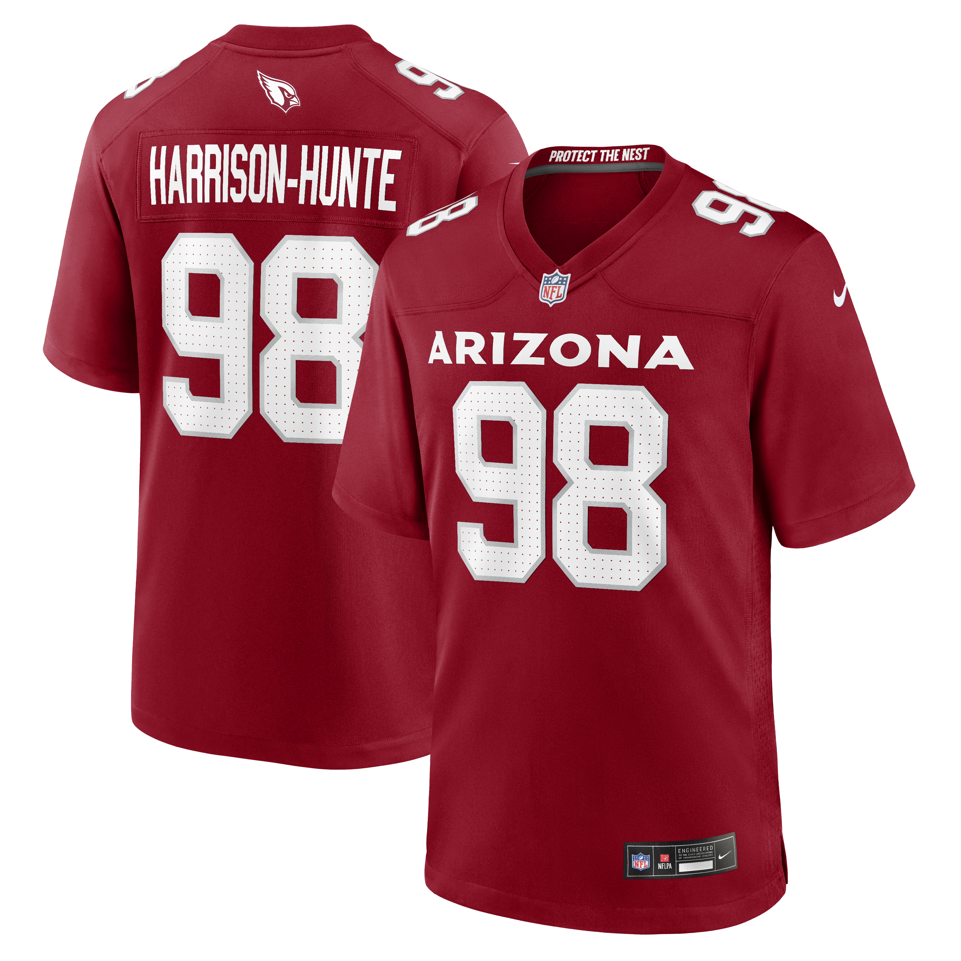 Men's Nike Jared Harrison-Hunte Cardinal Arizona Cardinals Team Game Jersey