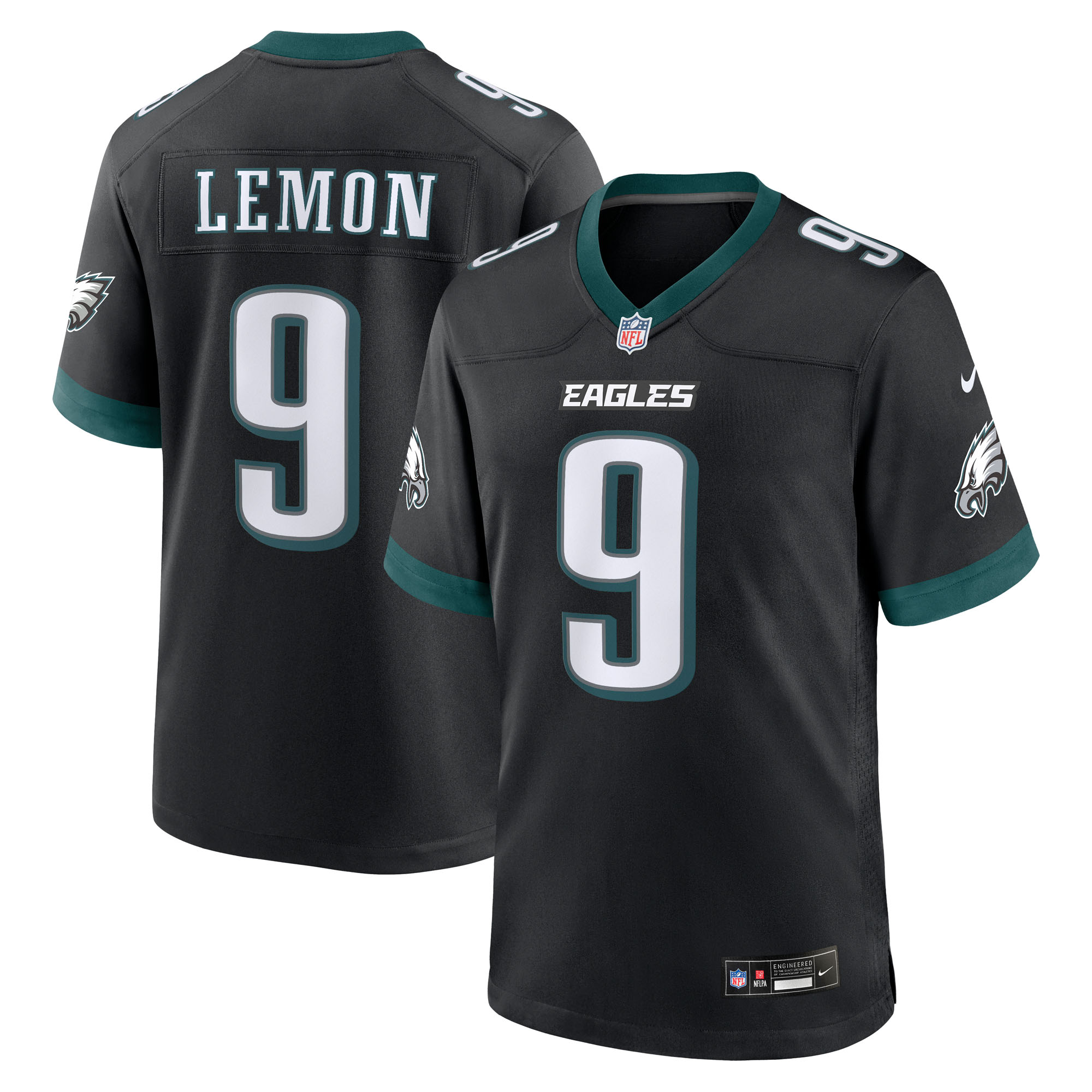 Men's Nike Makai Lemon Black Philadelphia Eagles Alternate Game Jersey