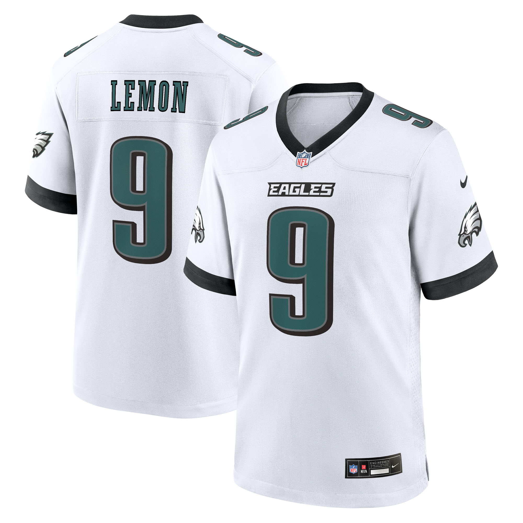 Men's Nike Makai Lemon White Philadelphia Eagles Game Jersey