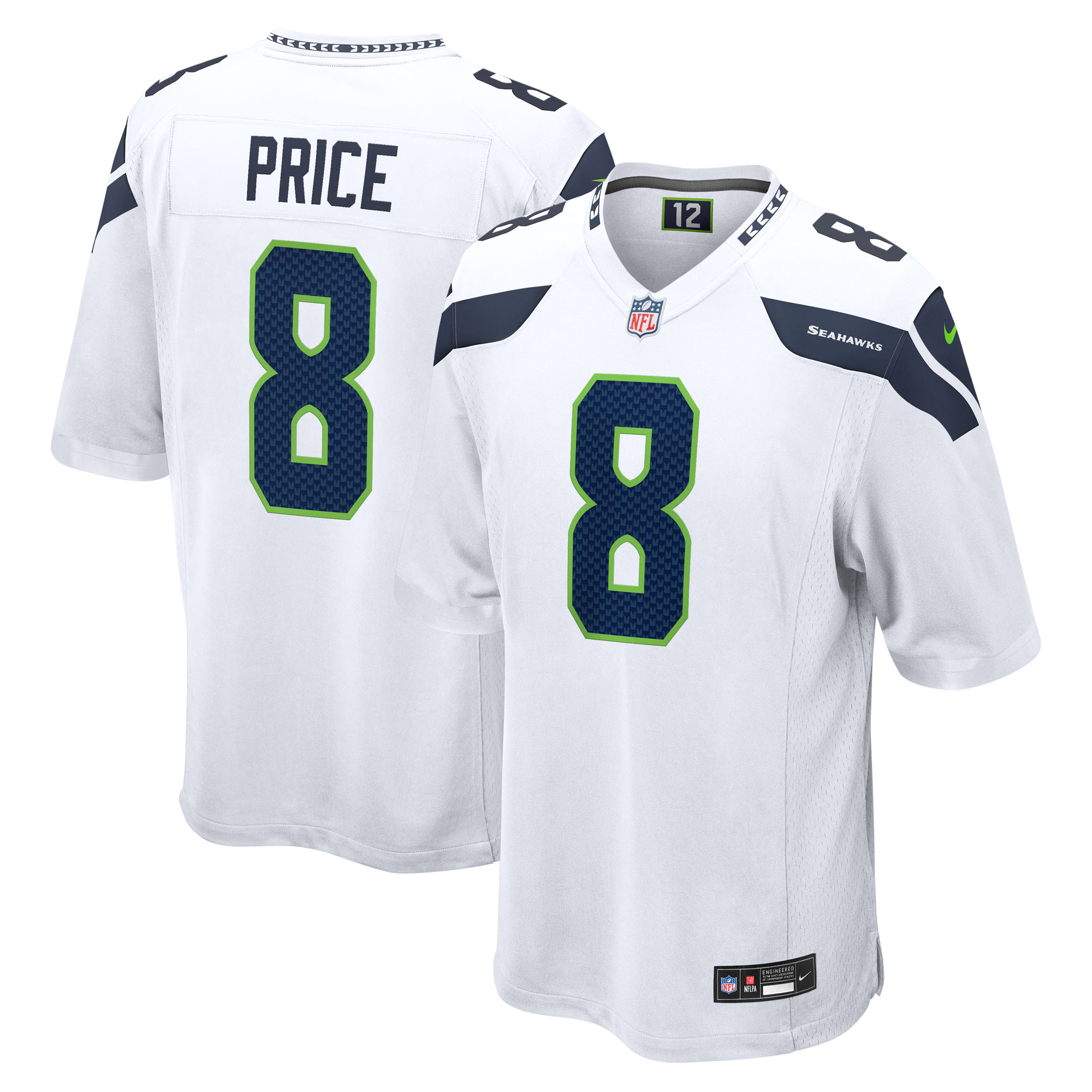 Men's Nike Jadarian Price White Seattle Seahawks Game Jersey
