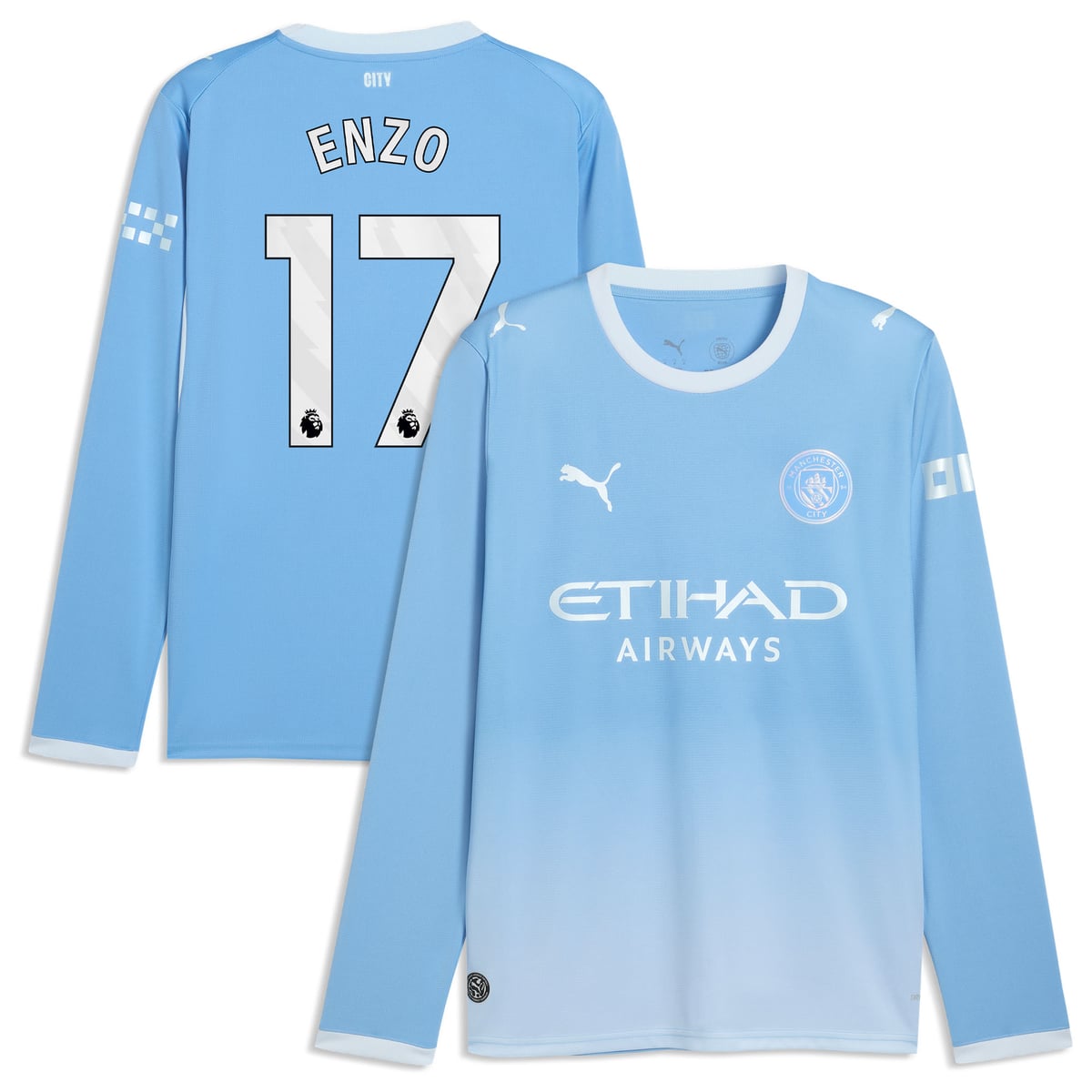Maillot Domicile Manchester City PUMA 26/27 - Manches longues avec flocage Enzo 17