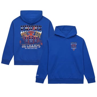 Men's Mitchell & Ness Blue New York Knicks 2026 NBA Finals Champions Banner Hoodie