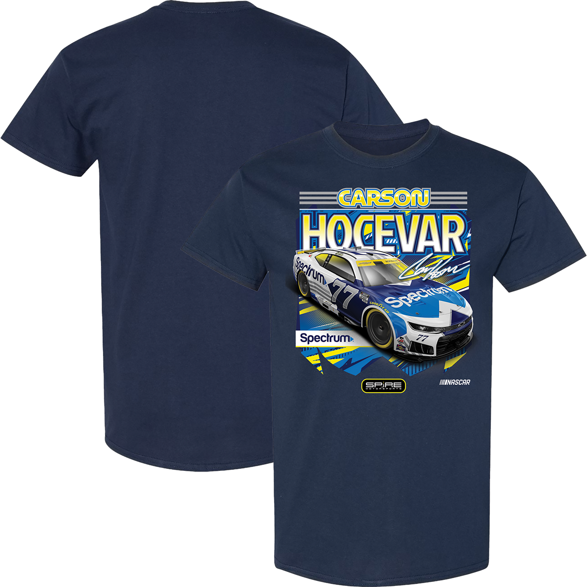 Men’s Classic Ink Navy Carson Hocevar Spectrum T-Shirt Men’s Classic Ink Navy Carson Hocevar Spectrum T-Shirt