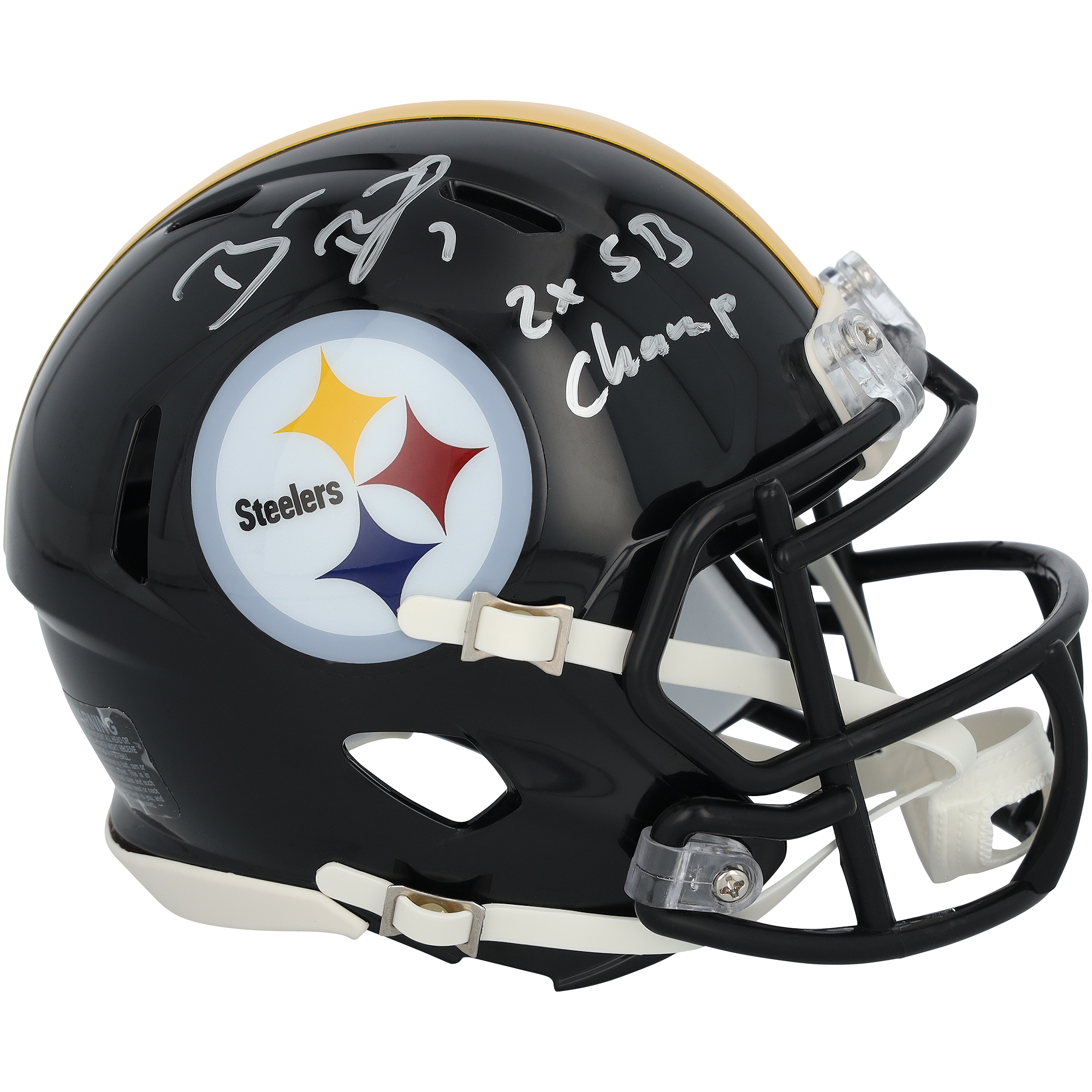 Ben Roethlisberger Pittsburgh Steelers Autographed Riddell Speed Mini Helmet with "2x SB Champ" Inscription
