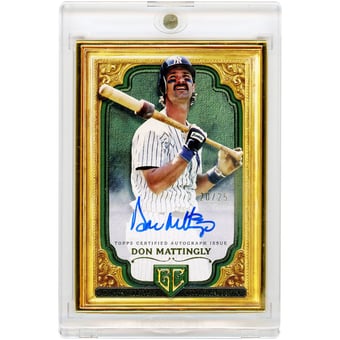 Don Mattingly New York Yankees Autographed 2024 Topps Gilded Collection Gallery of Gold Emerald #GOG-DMA #20/25 Card