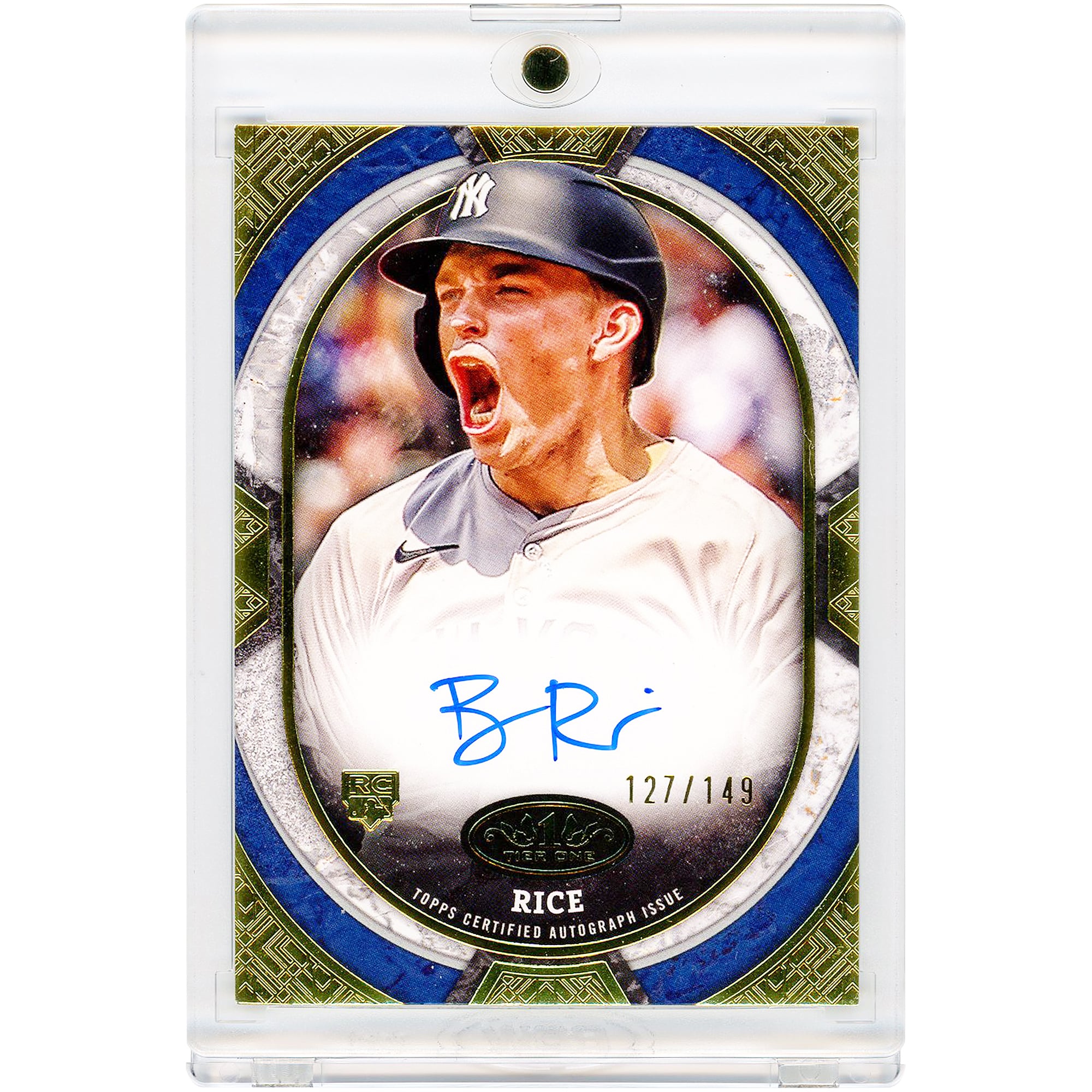 Ben Rice New York Yankees Autographed 2025 Topps Tier One Tier One Shots #TOS-BR #127/149 Rookie Card