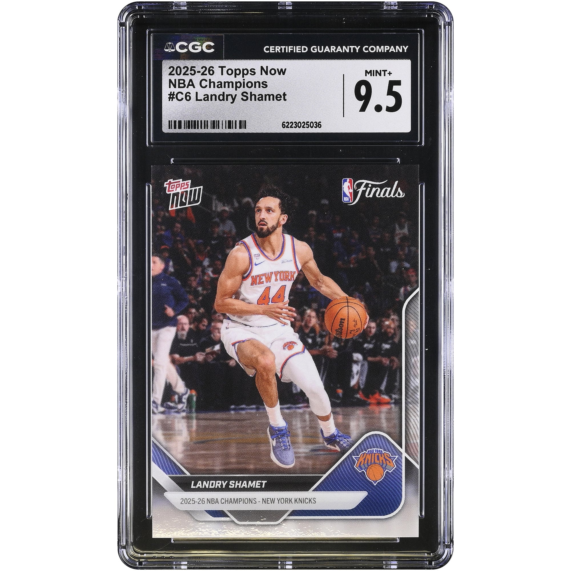 Landry Shamet New York Knicks 2025-26 Topps Now 25-26 NBA Champions #C6 CGC Authenticated MINT+ 9.5 Card
