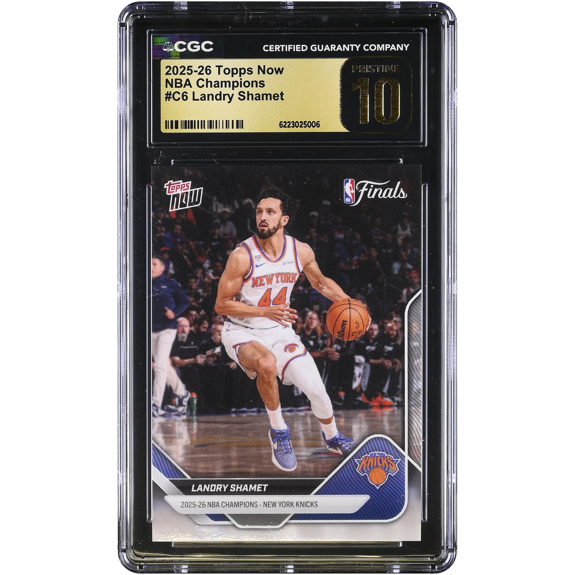 Landry Shamet New York Knicks 2025-26 Topps Now 25-26 NBA Champions #C6 CGC Authenticated PRISTINE 10 Card