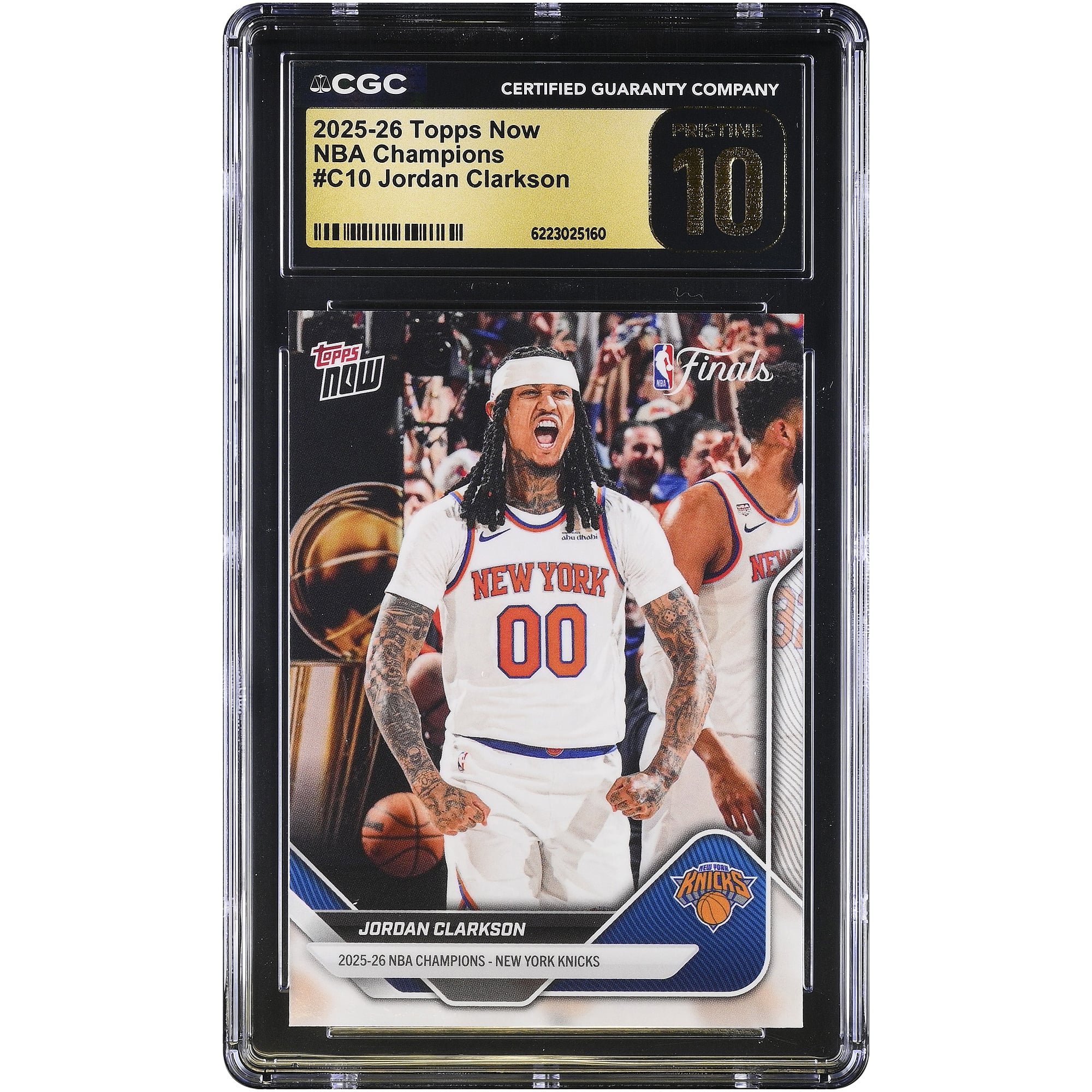Jordan Clarkson New York Knicks 2025-26 Topps Now 25-26 NBA Champions #C10 CGC Authenticated PRISTINE 10 Card