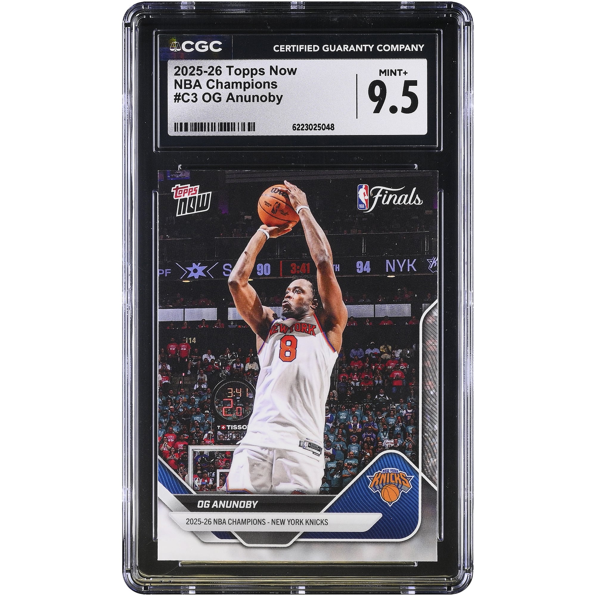 OG Anunoby New York Knicks 2025-26 Topps Now 25-26 NBA Champions #C3 CGC Authenticated MINT+ 9.5 Card