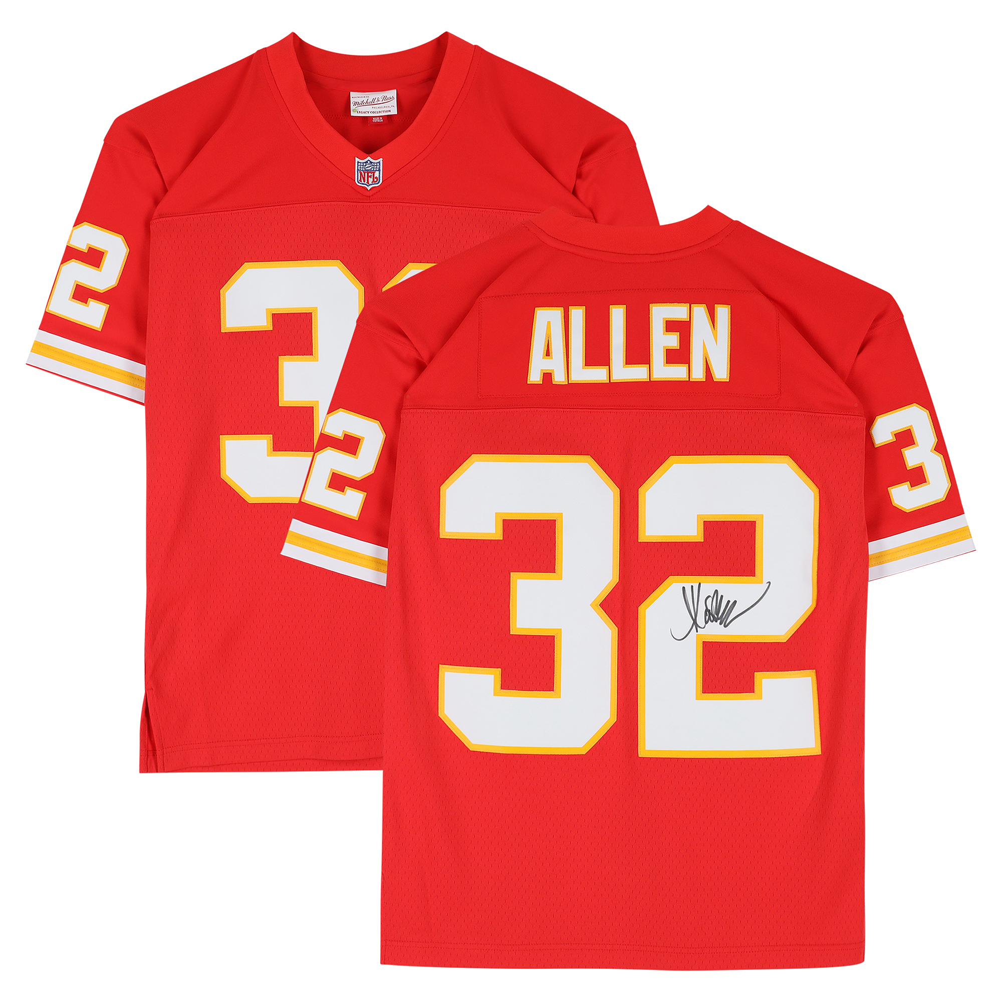 Marcus Allen Kansas City Chiefs Autographed Red Mitchell & Ness 1994 Replica Jersey
