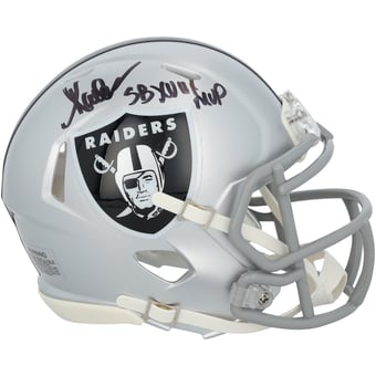 "Marcus Allen Las Vegas Raiders Autographed Riddell Speed Mini Helmet with ""SB XVIII MVP"" Inscription"