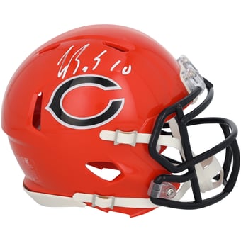 Luther Burden III Chicago Bears Autographed Riddell Orange Alternate Speed Mini Helmet with White Signature