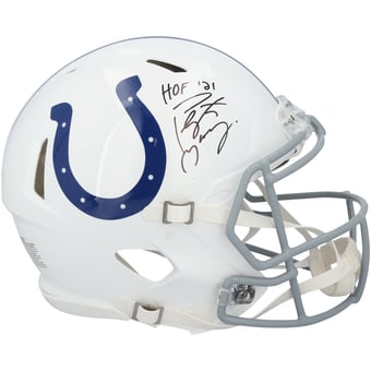 Peyton Manning Indianapolis Colts Autographed Riddell 2004-2019 Throwback Speed Authentic Helmet with "HOF 21" Inscription