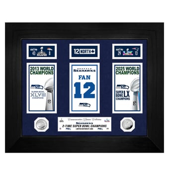 Highland Mint Seattle Seahawks Super Bowl Champions Banner Collection Deluxe Silver Coin Photo Mint
