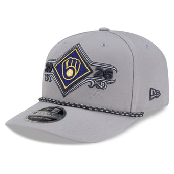 Men's New Era Gray Milwaukee Brewers 2026 National League Division Series Champions Locker Room 9SEVENTY Adjustable Hat