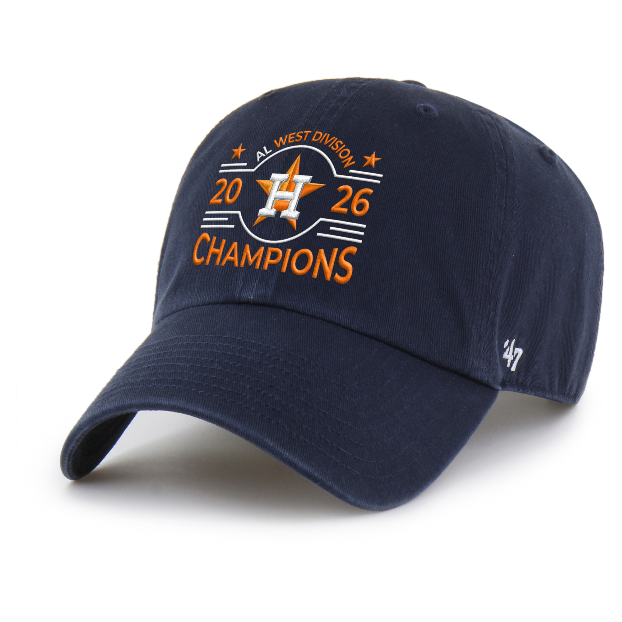 Men's '47  Navy Houston Astros 2026 AL West Division Champions Clean Up Adjustable Hat
