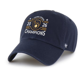 Men's '47  Navy Milwaukee Brewers 2026 NL Central Division Champions Clean Up Adjustable Hat
