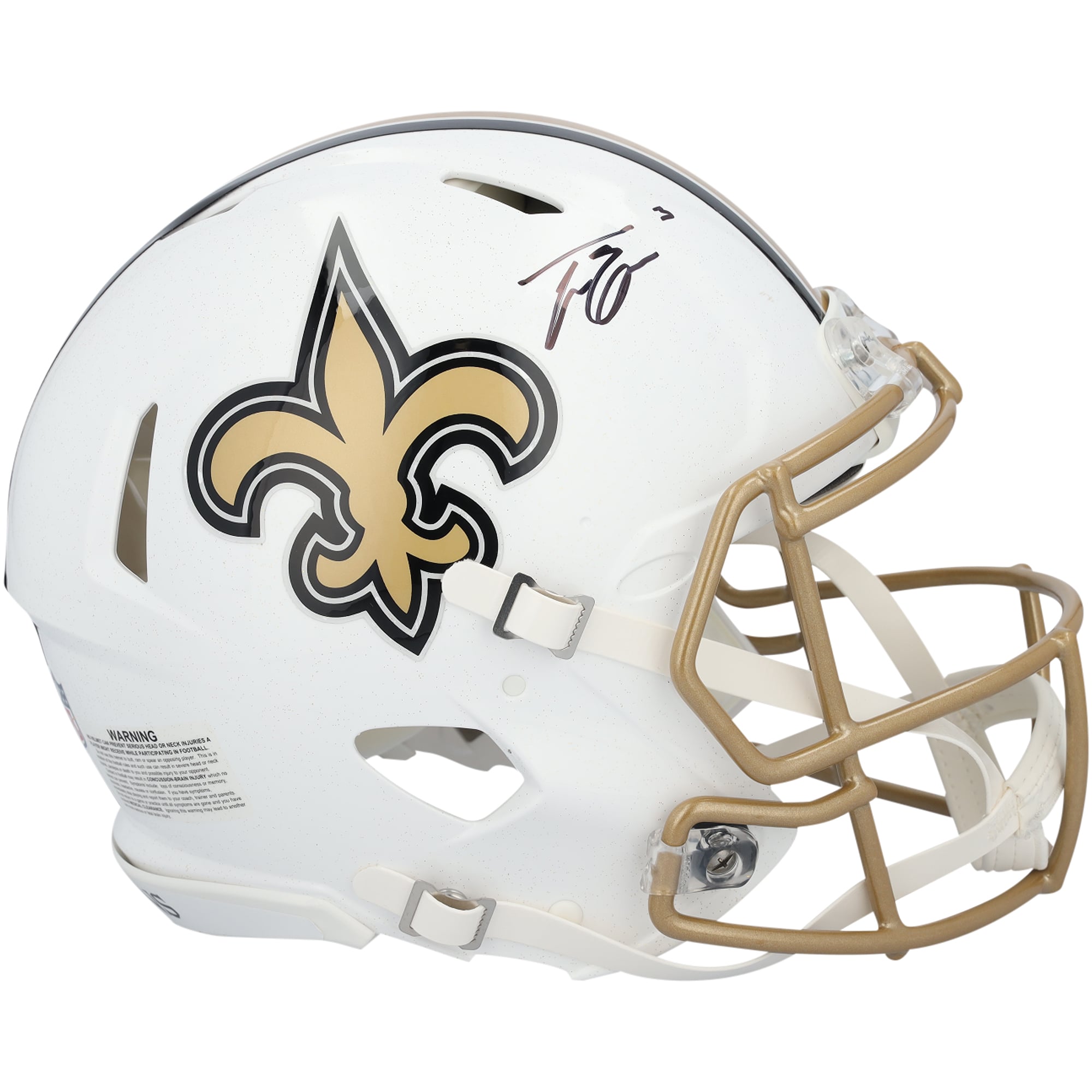 Travis Etienne Jr New Orleans Saints Autographed Riddell 2025 Alternate Speed Authentic Helmet