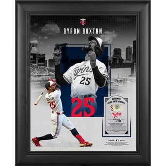 Byron Buxton Minnesota Twins Framed 11" x 14" Showcase Collage with a Piece of Game-Used Ball - Limited Edition of 250
