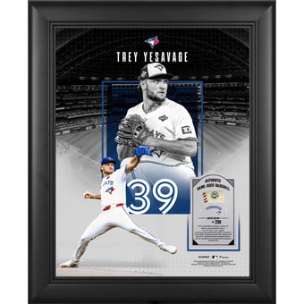 Trey Yesavage Toronto Blue Jays Framed 11" x 14" Showcase Collage with a Piece of Game-Used Ball - Limited Edition of 250