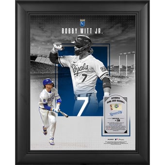 Bobby Witt Jr. Kansas City Royals Framed 11" x 14" Showcase Collage with a Piece of Game-Used Ball - Limited Edition of 250