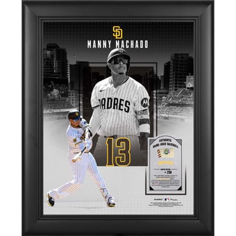 Manny Machado San Diego Padres Framed 11" x 14" Showcase Collage with a Piece of Game-Used Ball - Limited Edition of 250