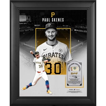 Paul Skenes Pittsburgh Pirates Framed 11" x 14" Showcase Collage with a Piece of Game-Used Ball - Limited Edition of 250
