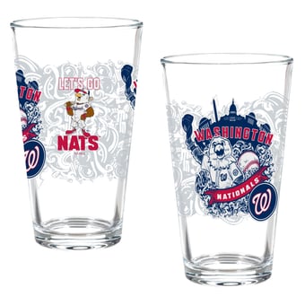 Washington Nationals Two-Piece 16oz. Hometown Series Pint Glass Set