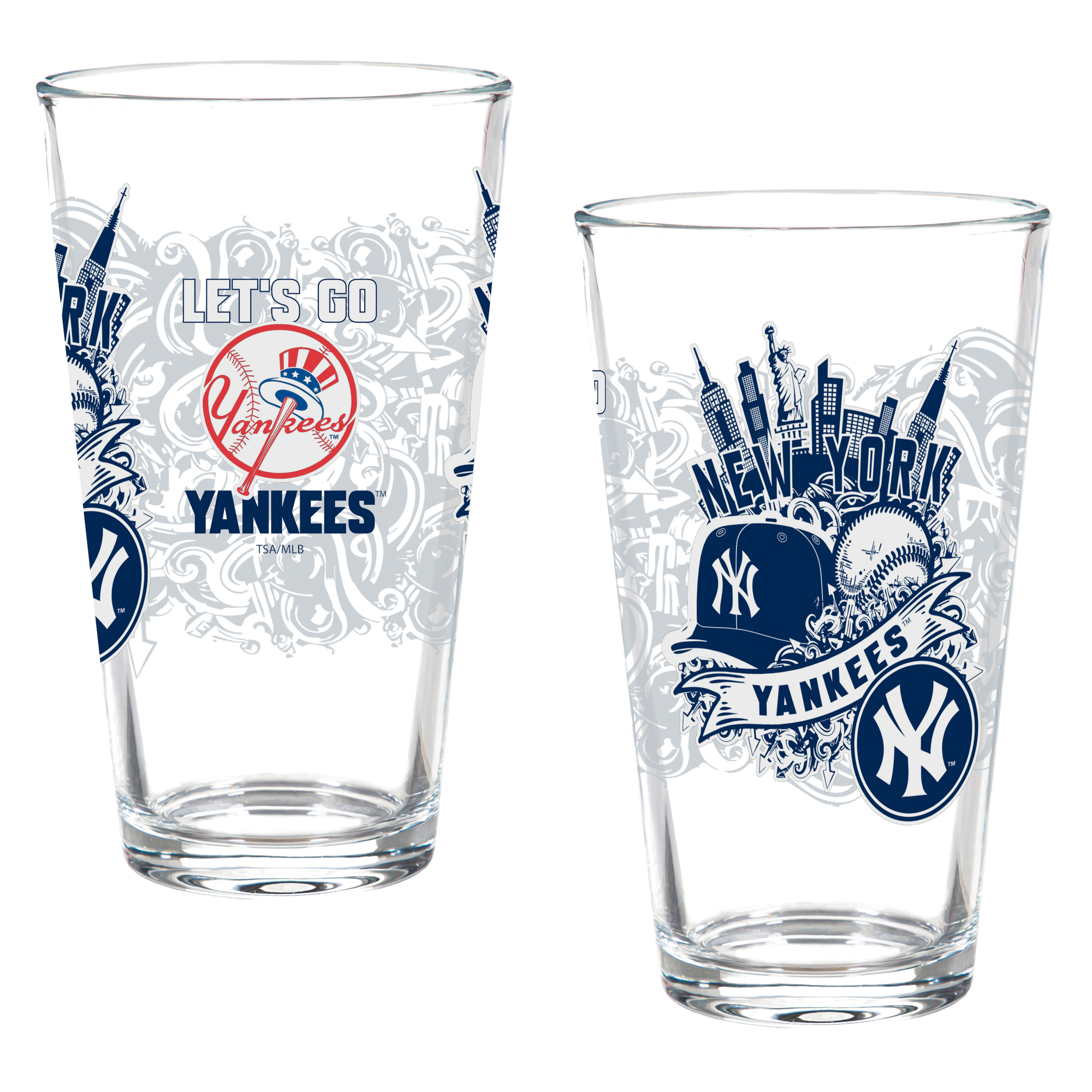 New York Yankees Two-Piece 16oz. Hometown Series Pint Glass Set