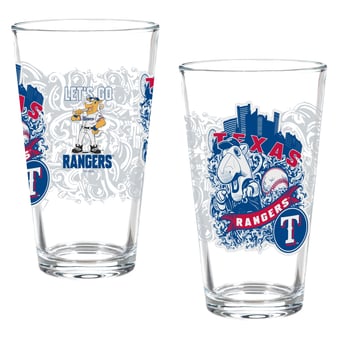 Texas Rangers Two-Piece 16oz. Hometown Series Pint Glass Set