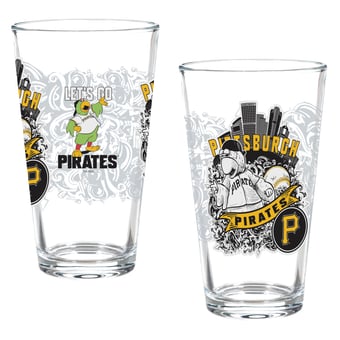 Pittsburgh Pirates Two-Piece 16oz. Hometown Series Pint Glass Set