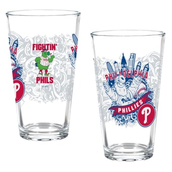 Philadelphia Phillies Two-Piece 16oz. Hometown Series Pint Glass Set