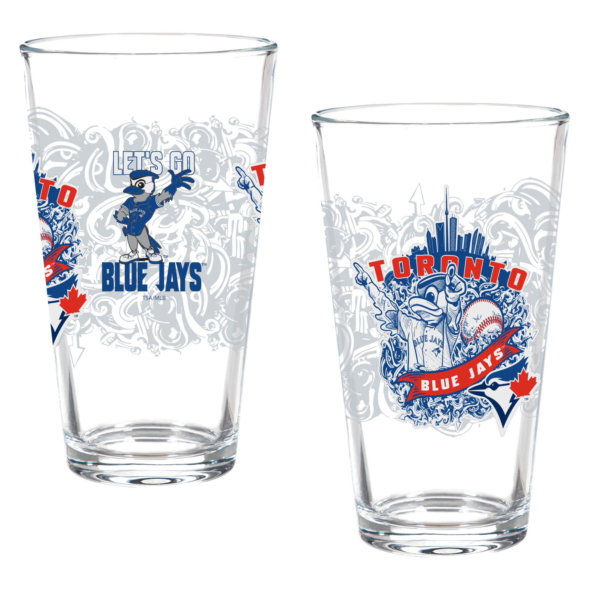 Toronto Blue Jays Two-Piece 16oz. Hometown Series Pint Glass Set