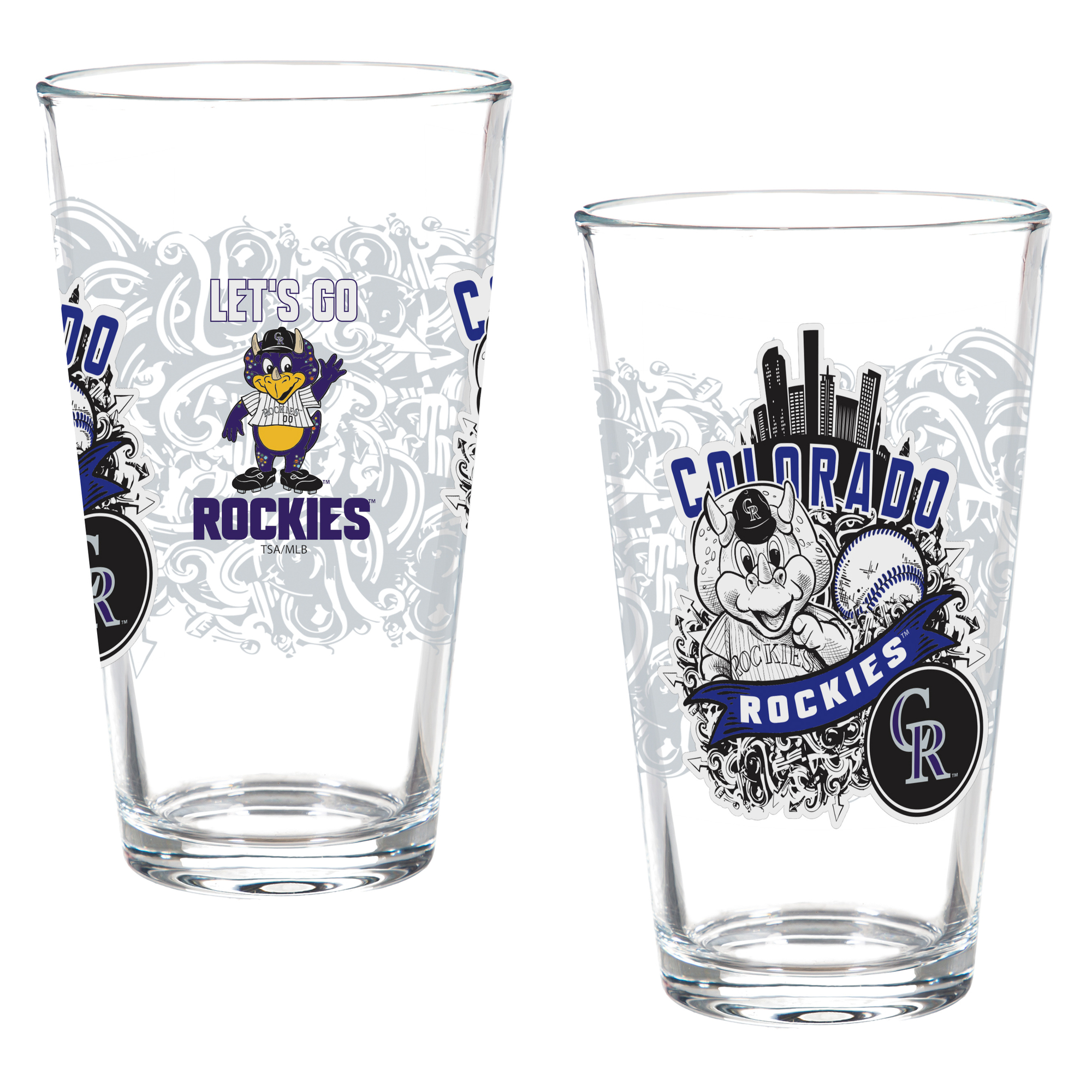 Colorado Rockies Two-Piece 16oz. Hometown Series Pint Glass Set