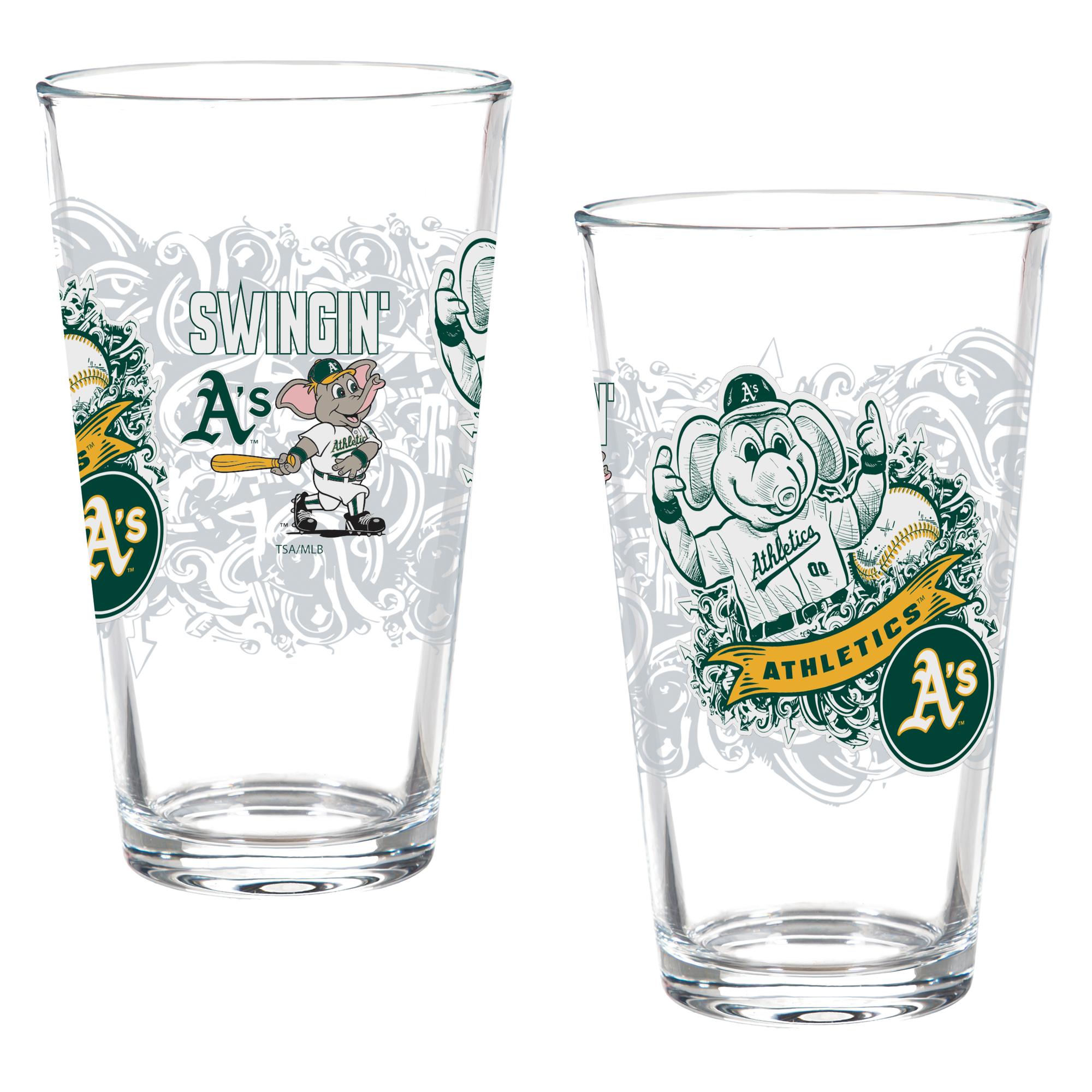 Athletics Two-Piece 16oz. Hometown Series Pint Glass Set