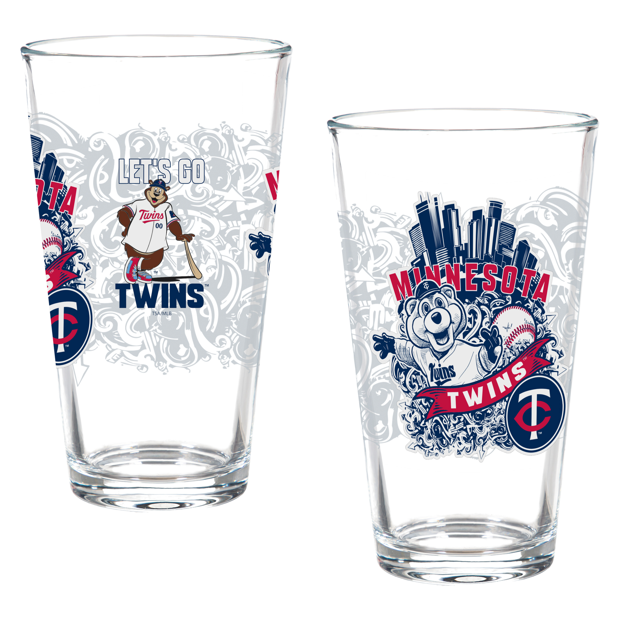 Minnesota Twins Two-Piece 16oz. Hometown Series Pint Glass Set