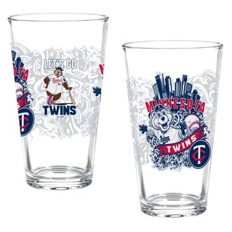 Minnesota Twins Two-Piece 16oz. Hometown Series Pint Glass Set