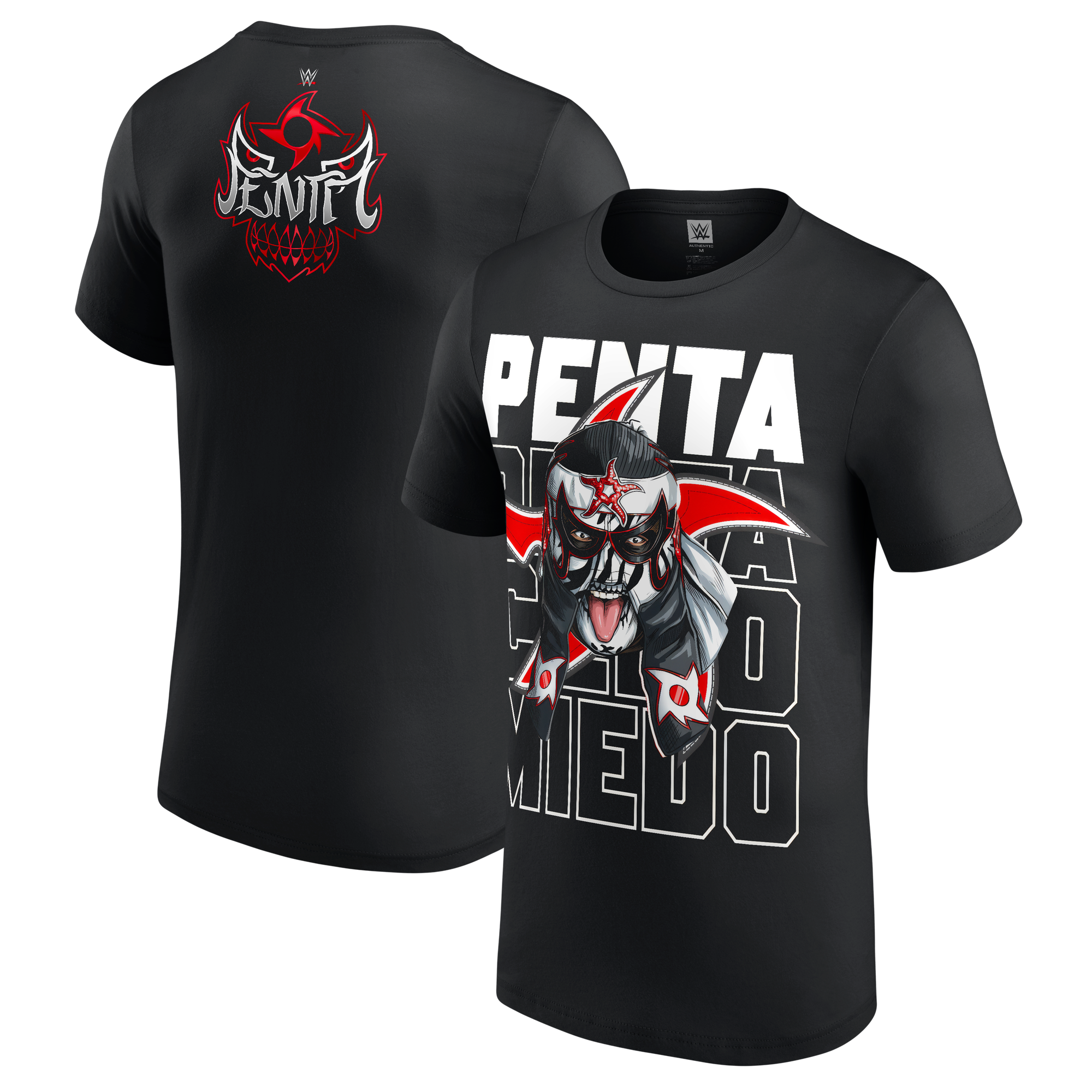 Men's Black Penta WWE Cero Miedo T-Shirt