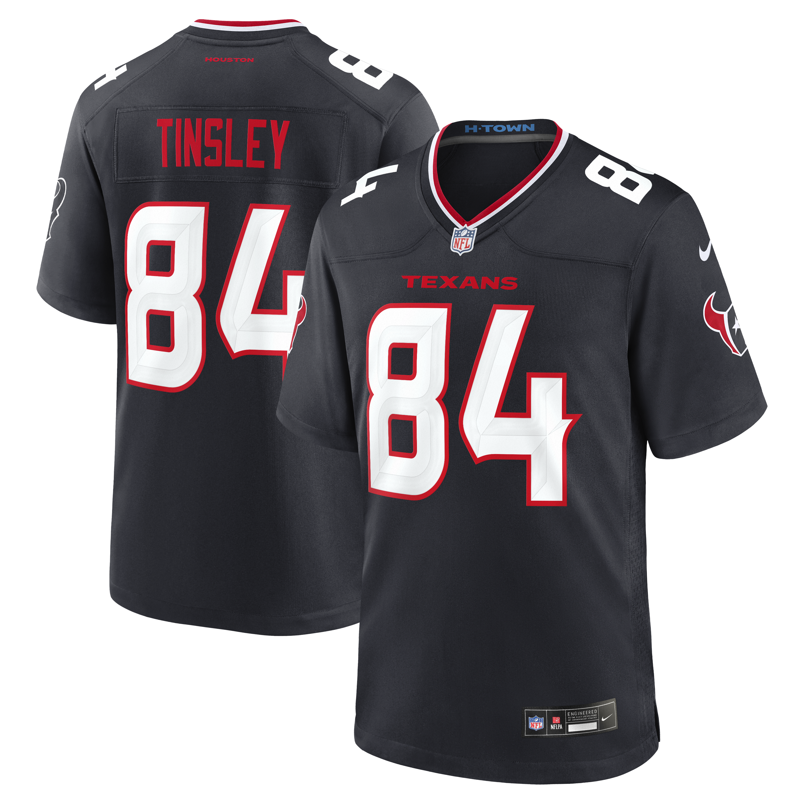 Men's Nike Mitch Tinsley Navy Houston Texans Team Game Jersey